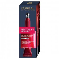 Крем для глаз, L'Oreal (Лореаль) 15 мл Ревиталифт Лазер Х3 регенерирующий глубокий уход