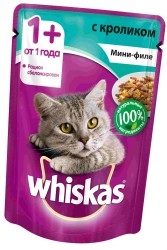 Корм для кошек, Whiskas (Вискас) 85 г Мини-филе с кроликом