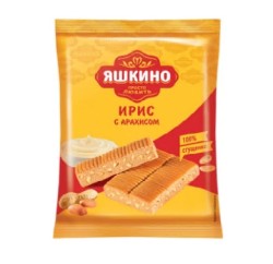 Конфеты, Яшкино 140 г Ирис с арахисом