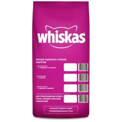 Корм для кошек, Whiskas (Вискас) 5 кг Вкусные подушечки с нежным паштетом курица и индейка мягк. упак.