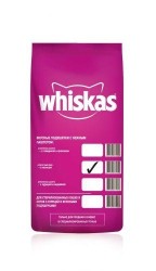 Корм для кошек, Whiskas (Вискас) 5 кг Вкусные подушечки нежный паштет морское ассорти с лососем тунцом креветками мягк. упак.