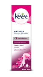 Крем для депиляции, Veet (Вит) 90 мл Суприм Эссенц с ароматом бархатной розы и эфирными маслами