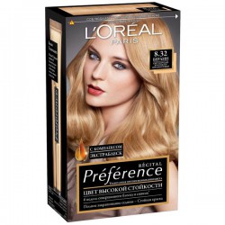 Краска для волос, L'Oreal (Лореаль) 174 мл Преферанс Т8.32 Берлин светло-русый золотисто-пепельный