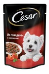 Корм для собак, Cesar (Цезарь) 100 г говядина с овощами мягк. упак.