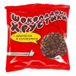 Конфеты, Шоколадные хрустики 170 г с арахисом и кунжутом