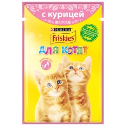 Консервы, Friskies (Фрискис) 85 г для котят курица в подливе