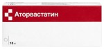 Аторвастатин, таблетки покрытые пленочной оболочкой 10 мг 14 шт
