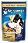 Консервы для кошек, Felix (Феликс) 85 г Сенсэйшен курица и морковь