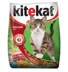 Корм для кошек, Kitekat (КитиКэт) 350 г Мясной пир сухой мягк. упак.