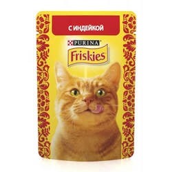 Консервы, Friskies (Фрискис) 85 г индейка в подливе для кошек пауч