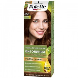 Краска для волос, Palette (Палетт) 50 мл Фитолиния 650 Ореховый каштан